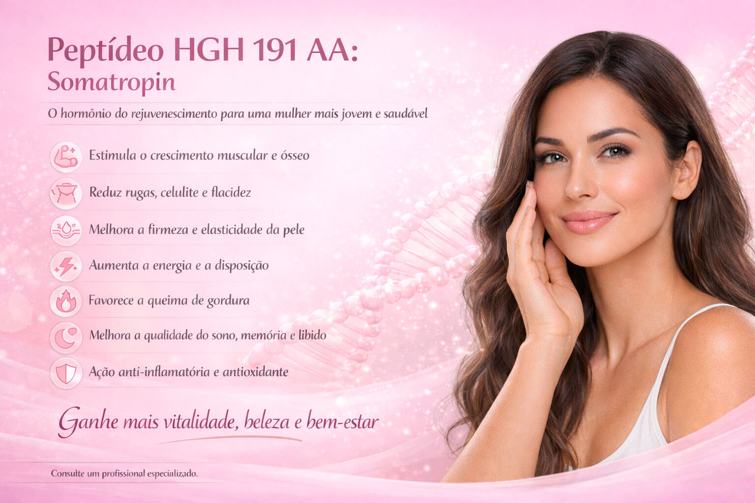 Peptídeo HGH 191 AA Somatropin